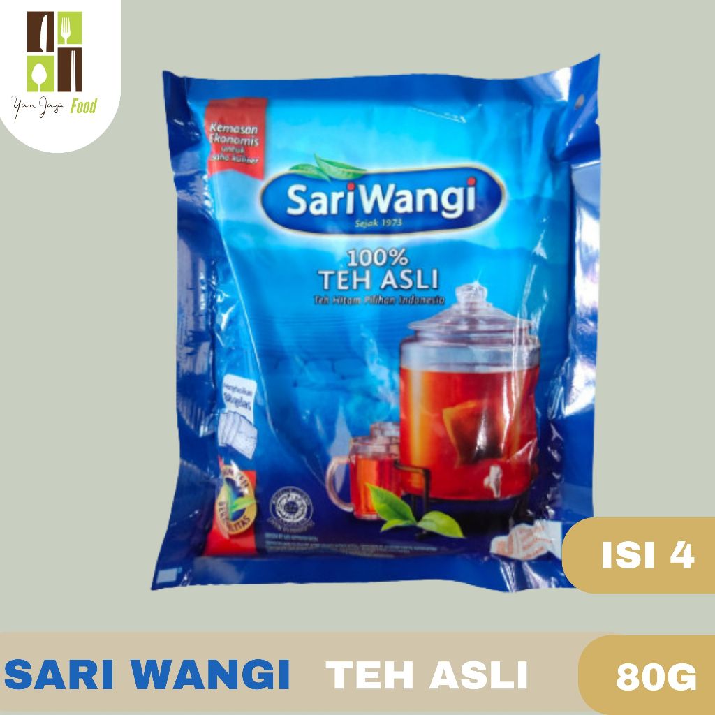 

Sari Wangi 100% Teh Asli / Teh Celup / Teh hitam Pilihan 80G [isi 4 Bag Jumbo]