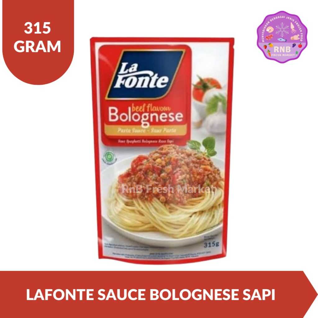 

Lafonte Sauce Bolognese Beef Netto 315 Gram