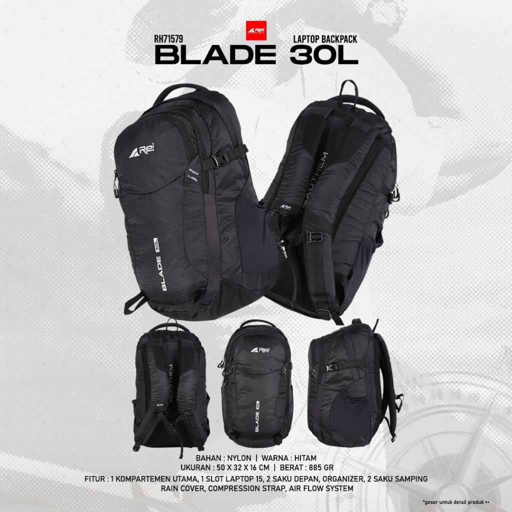 Tas Ransel Pria BLADE 30L AREI OUTDOORGEAR - BACKPACK AREI Pria BLADE 30L - DAYPACK Pria REI BLADE 3