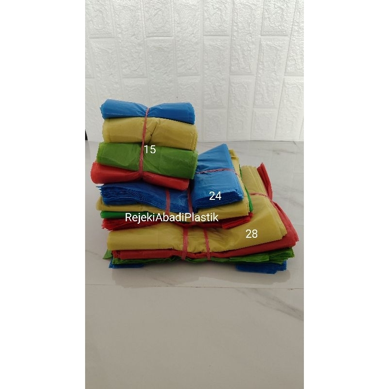 kantong kresek pelangi los kiloan (berat 1Kg)