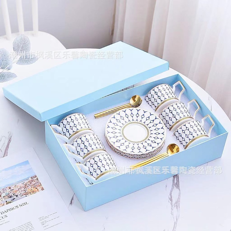 

(A0522) JEEA | Regale hampers set | Souvenir hampers gelas set mewah keramik cantik
