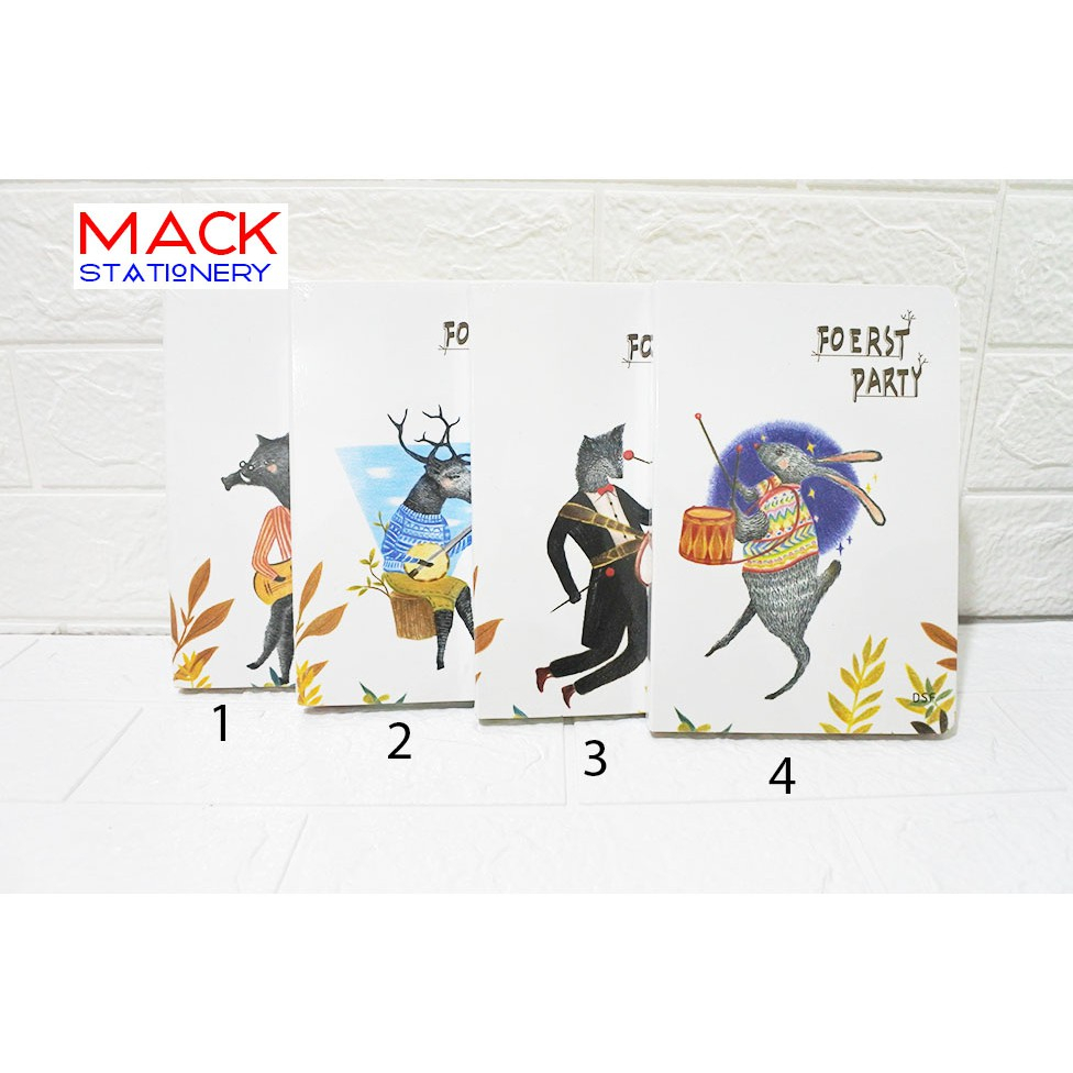 

Notebook Diary HardCover Ukuran A5 / Buku Catatan / Agenda Forest Party