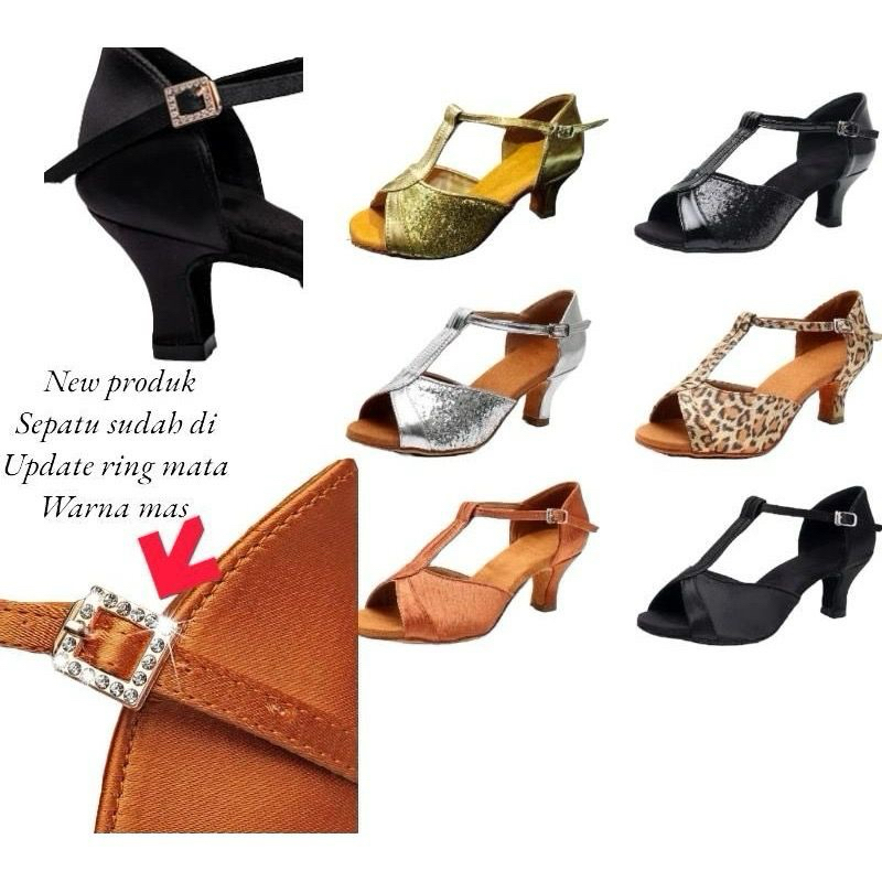 Sepatu Dance Super Premium 5Cm dan 7Cm Sepatu Dansa Dance Hak Sepatu Line Dance Belly Dance Salsa La