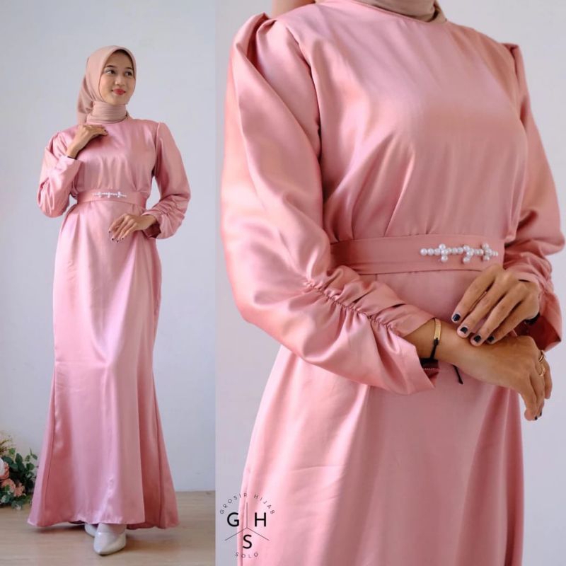 LILY DRESS BRIDESMAID//DRESS KONDANGAN//DRESS SATIN//GAMIS SATIN PREMIUM