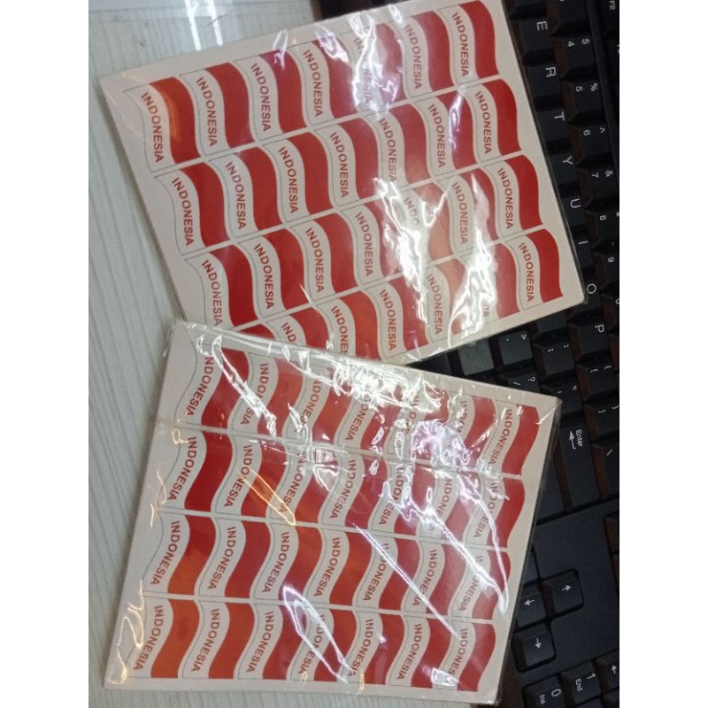 

STICKER BENDERA MERAH PUTIH 5000 PER LEMBAR ISI 28
