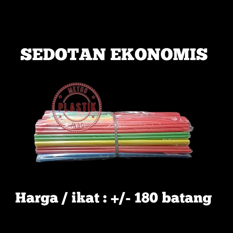 Sedotan Ekonomis 1ball (35 ikat) / Sedotan Es Teh / Sedotan Warna / Sedotan Murah 1ball