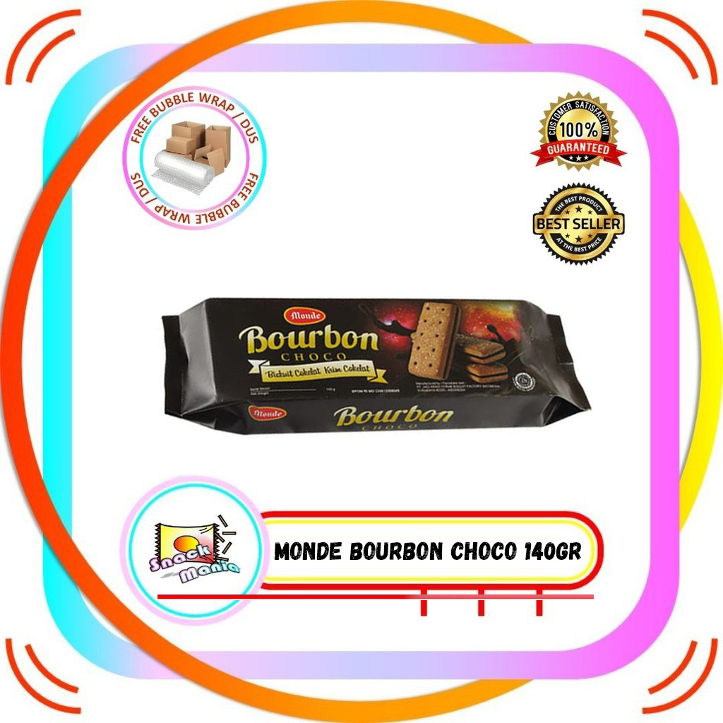 

Monde Bourbon Choco Biskuit Lapis Krim Cokelat Coklat 140 gr