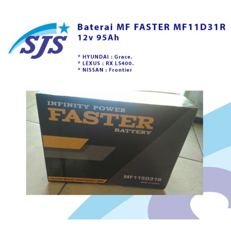 Aki kering MF Faster 115D31R korea 12v 95ah