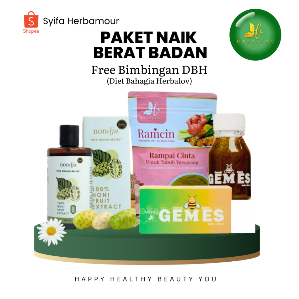 HERBALOV PAKET NAIK BERAT BADAN || NAIK BB