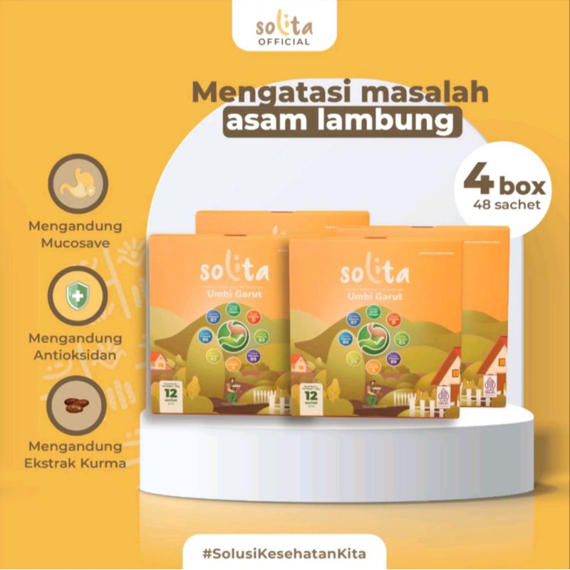 

SOLITA Minuman Serbuk Umbi Garut 4 Box (Isi 48 Sachets) Rasa Thai Tea