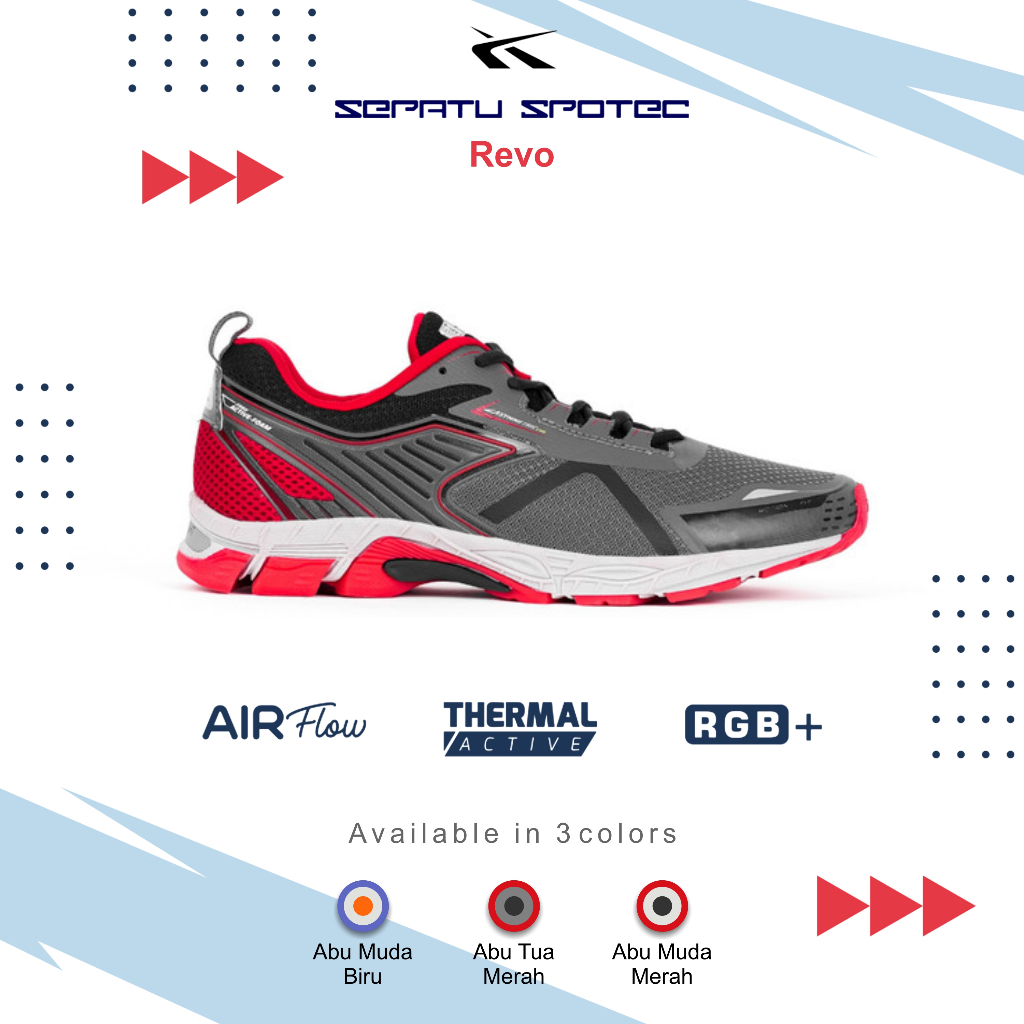 Sepatu Pria / Sepatu Running / Spotec / Revo