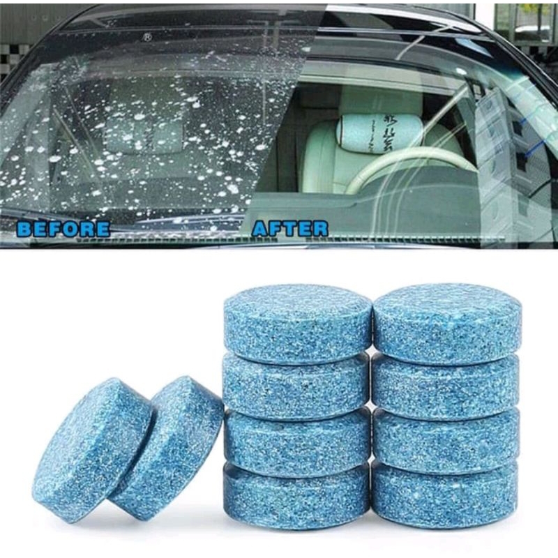 Sabun Pembersih Kaca Wiper mobil Tablet biru Glass Cleaning