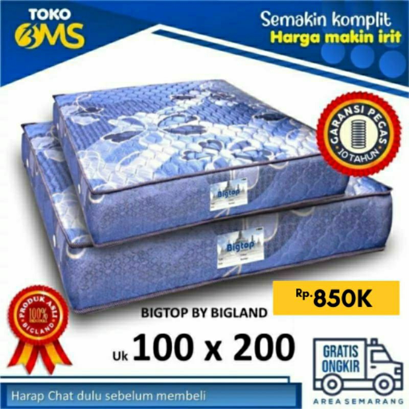 PROMO Matras Springbed Bigtop by Bigland semarang ukuran 100x200 Toko Bms Inul