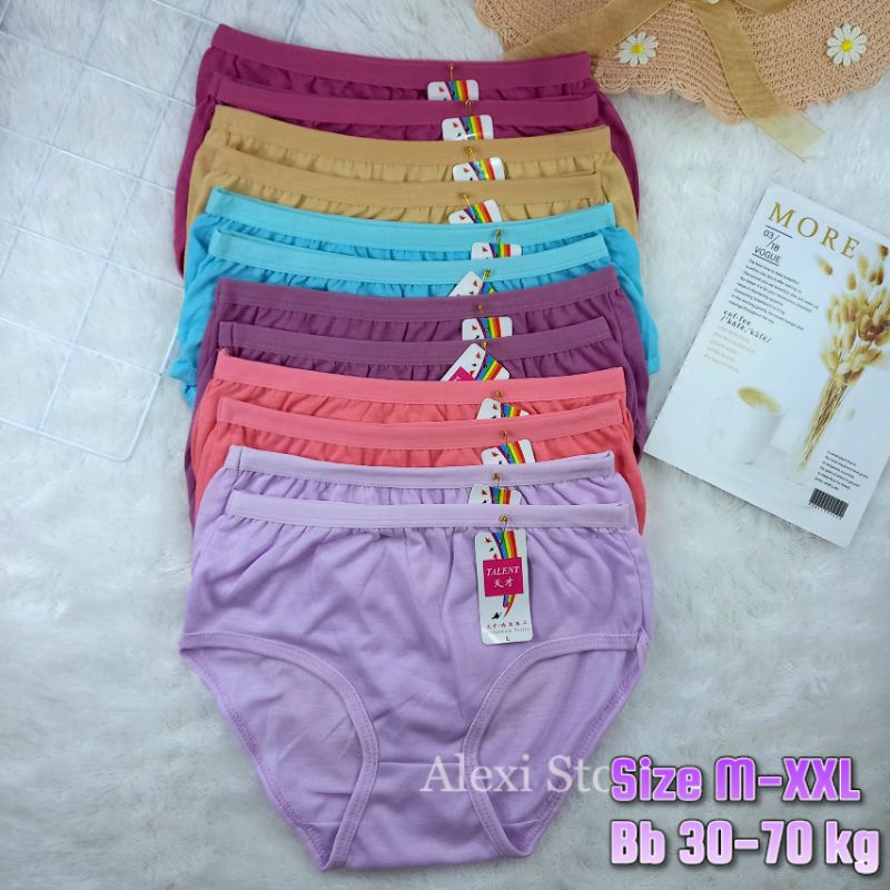 Grosir Celana Dalam Polos Wanita 1 Lusin CD Cangcut Cewek Remaja Dewasa Model Simple