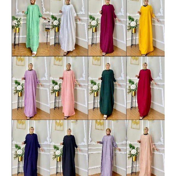 Buy here KAFTAN POLOS TWILL ORI 100% / BAJU KELELAWAR/KAFTAN WANITA/KAFTAN DRESS
