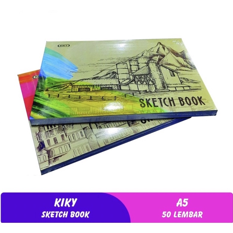 

R3ady St0ck (1pcs)KIKY Sketch Book / Buku Sketsa Ukuran A5 Isi 50 Lembar Order Saja Gan