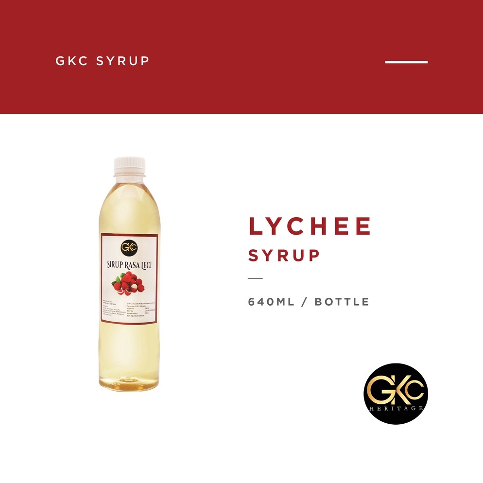 

[✿K45/] Sirup Leci / Lychee Syrup Minuman GKC Heritage 640 ml Product Impor