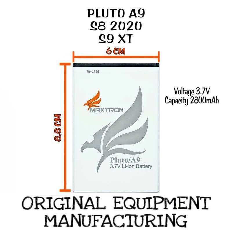 Baterai Maxtron Pluto A9 / S8 2020 / S9 XT panjang 8.8 lebar 6 battery batre bat