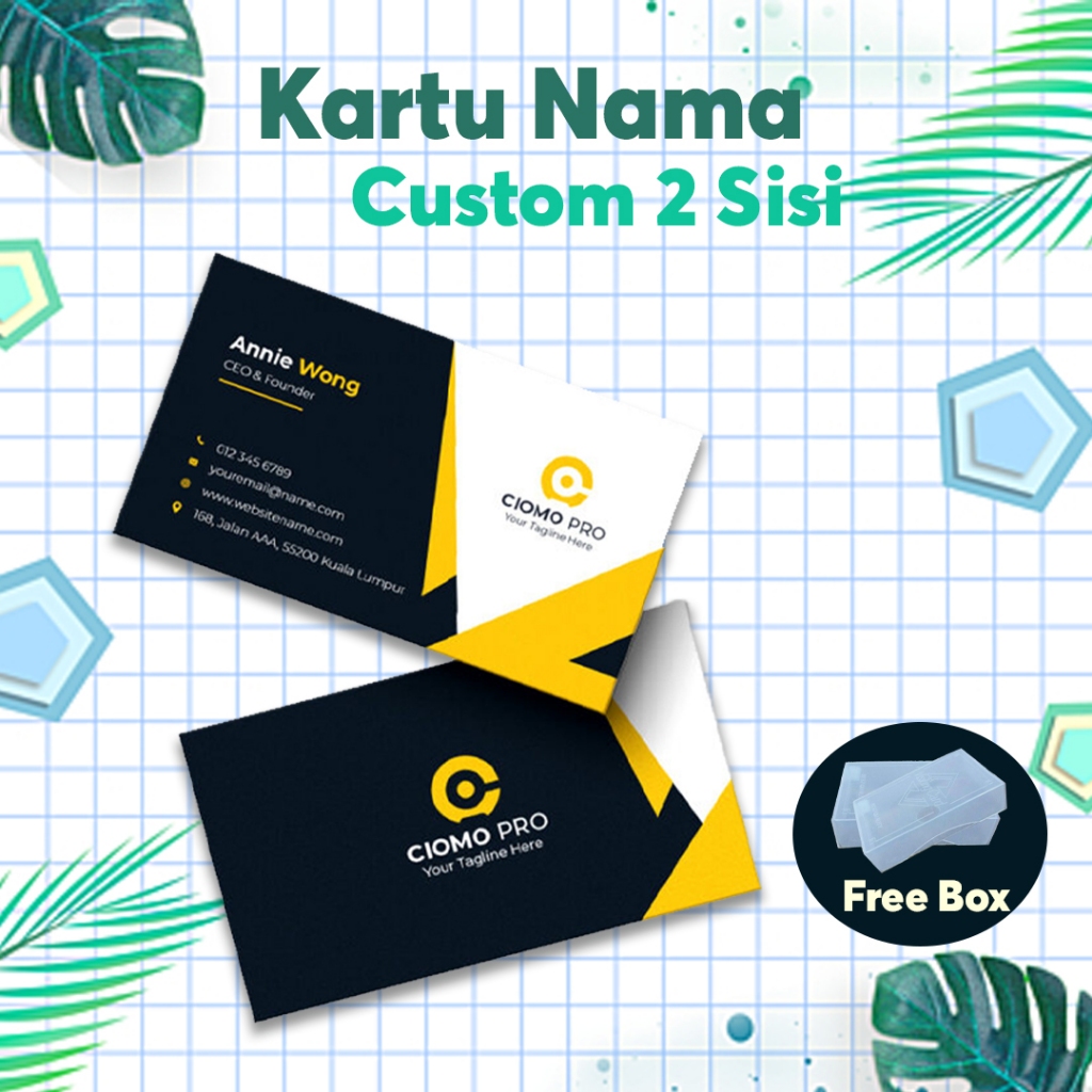 

KARTU NAMA COSTOM FREE DESIGN 2 SISI (100 PCS)