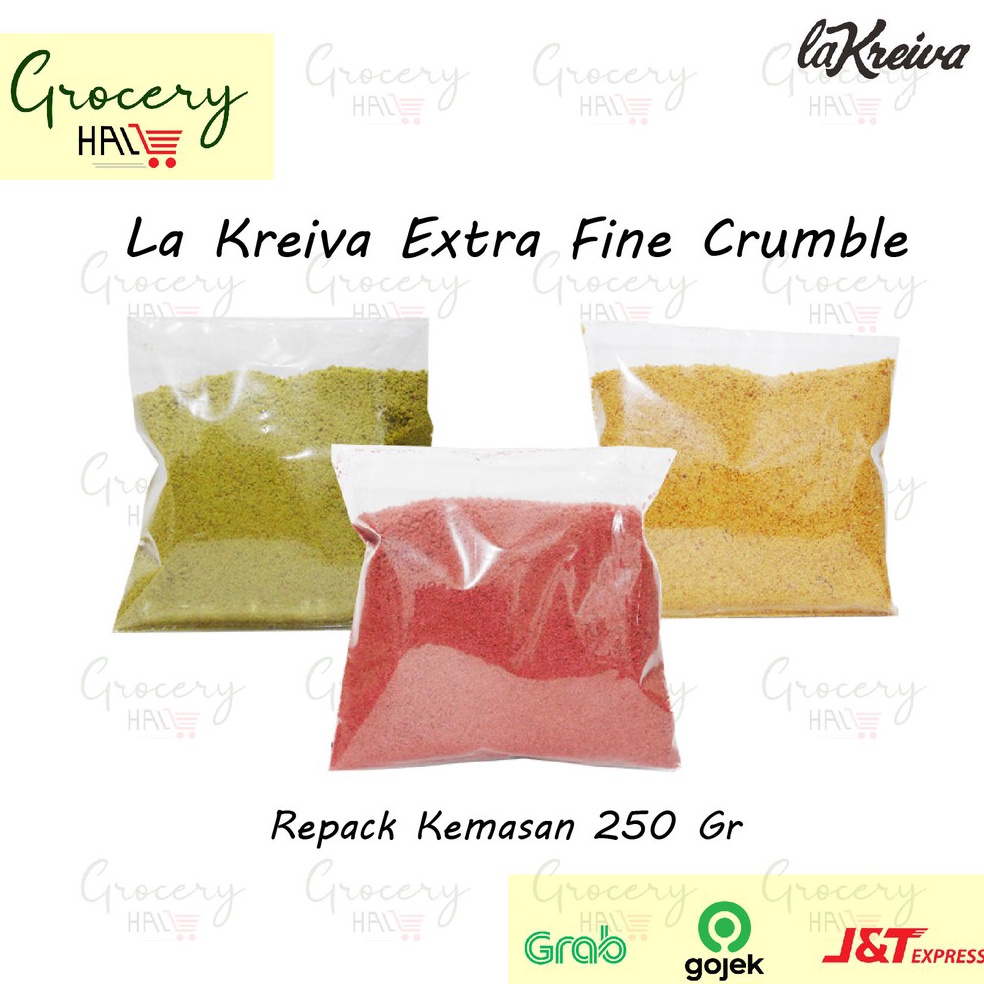 

HJ65 LA KREIVA EXTRA FINE CRUMBLE 250 GRAM ( REMAHAN BISKUIT HALUS LA'KREIVA ) 8595