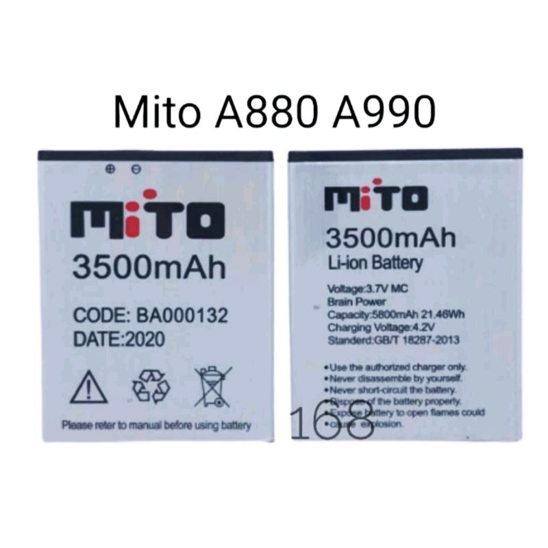 BATERAI BATRE BATTERY MITO A880 A990