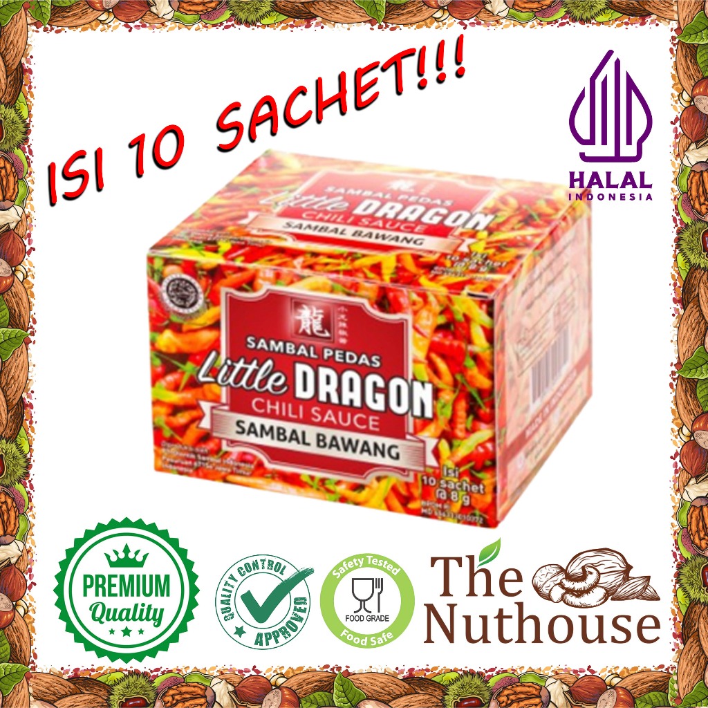 

Little Dragon sambal BAWANG KOTAK SACHET / Chili Sauce Box [8g x 10pc] HALAL