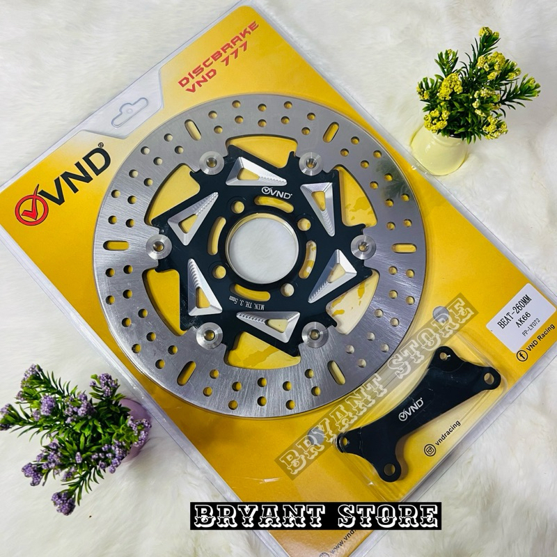 PIRINGAN DEPAN CAKRAM VND ORIGINAL AK 66 260MM BEAT SCOOPY GENIO SPACY VARIO 110 125 150 160 CBS AK66 260 MM CNC FLOATING VARIO110 VARIO125 VARIO150 VARIO160 BRAKE DISK DISC DISCBRAKE DISKBRAKE