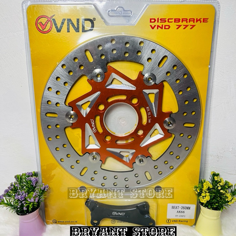 PIRINGAN DEPAN CAKRAM VND ORIGINAL AK 66 260MM BEAT SCOOPY GENIO SPACY VARIO 110 125 150 160 CBS AK66 260 MM CNC FLOATING VARIO110 VARIO125 VARIO150 VARIO160 BRAKE DISK DISC DISCBRAKE DISKBRAKE