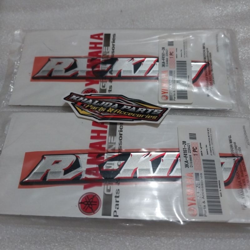 Emblem Box Aki Rx king Rxking 2003-2004 Merah original