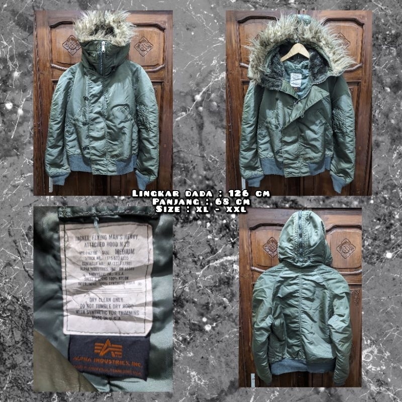 Jaket Parka Bomber Alpha Industries Second Original.