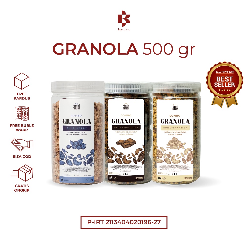 

Big S4le Granola Timur Tengah 500 Gram - Granola Combo Premium Timur Tengah Oatmeal Promo Spesial