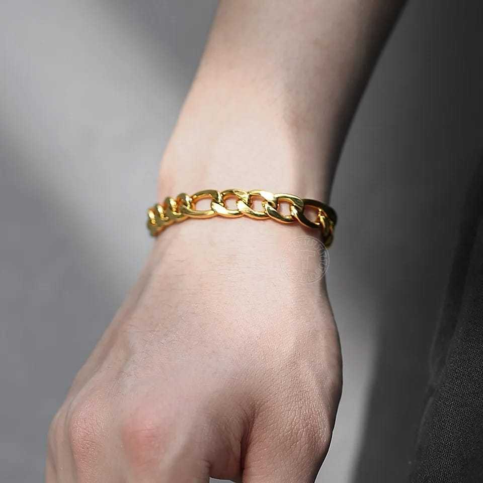 GELANG RANTAI TITANIUM ANTI LUNTUR TERBARU/GELANG RANTAI GOLD WANITA PRIA /GELANG RANTAI HIP HOP TIT
