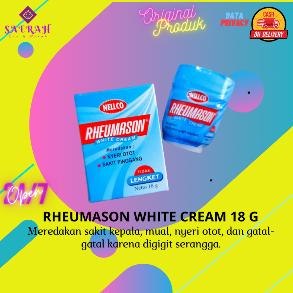 ❤Alesha❤ Rheumason White Cream 18 g | Rheumason Balsem Gosok Putih  | Balsem Rheumason