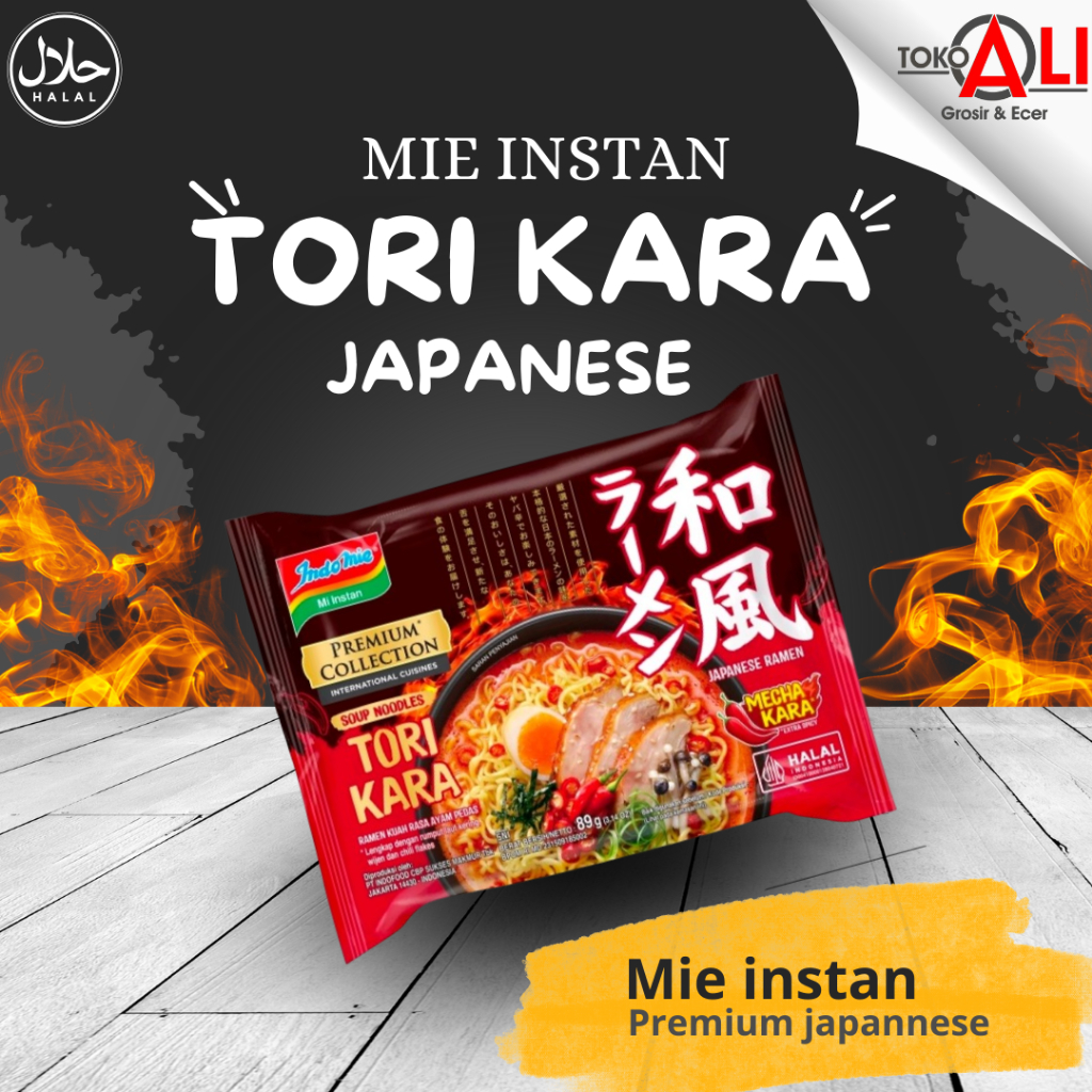 

Indomie Mie instan TORI KARA Premium Japanese Ramen Extra Pedas