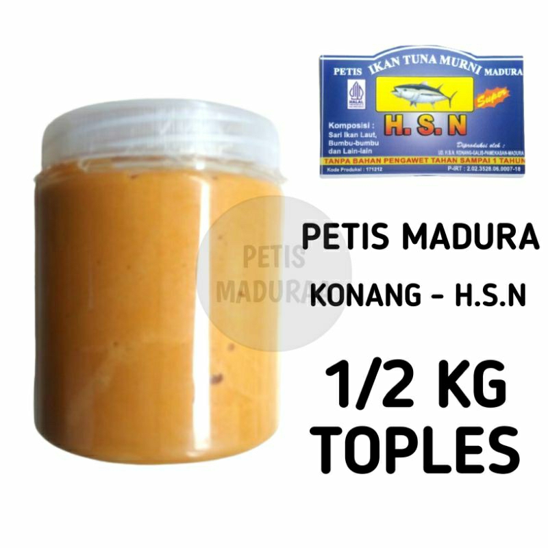 

PETIS MADURA IKAN TUNA ASLI NO CAMPURAN MERK HSN TOPLES 500 GRAM