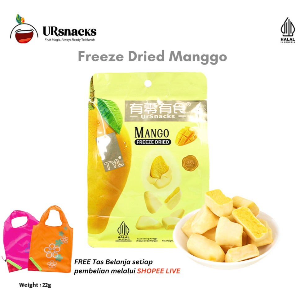 

S@l33 URSNACKS ze Dried Mango - Snack Import Keripik Buah Mangga Kering HALAL Spesial Murah