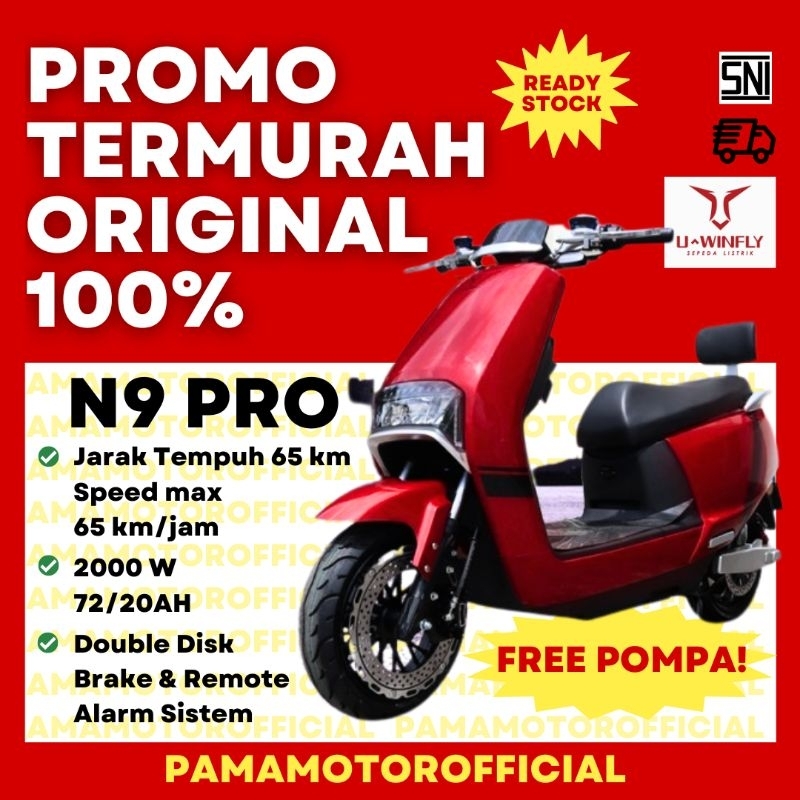 Sepeda Motor Listrik UWINFLY N9 Pro N9 New