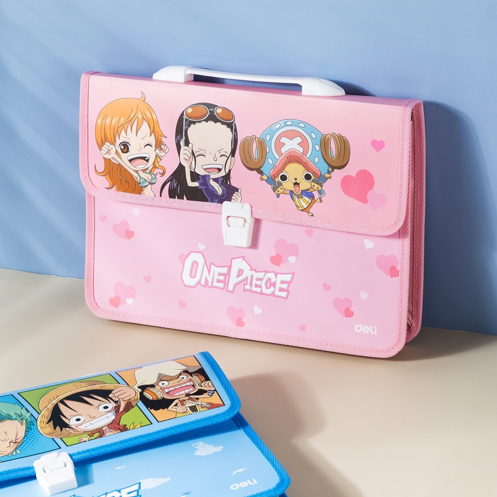 

Deli Brief Case / Map Tas A4 Kartun One Piece Dengan Sistem Auto Lock EF621