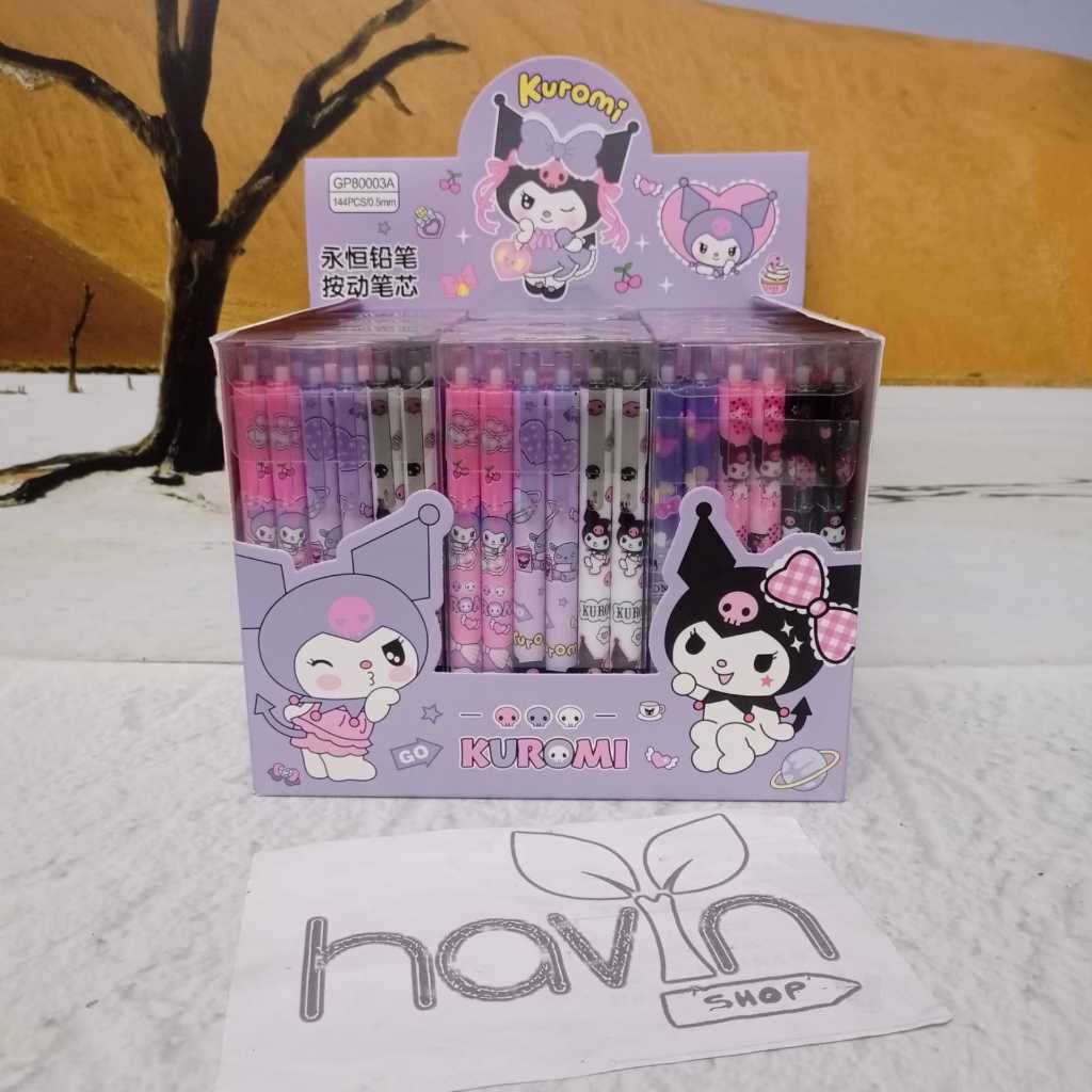 

(12 pc) PENCIL ABADI HAPUS KLIK CETEK PENSIL ERASABLE SANRIO MELODY