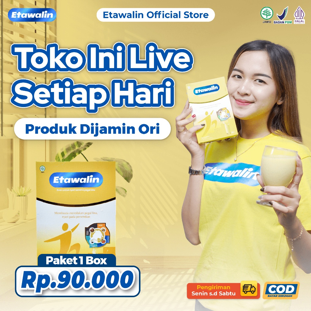 

✨MEN SALE✨ Etawalin Susu Kambing Etawa Solusi Asam Urat dan Nyeri Sendi Official 1 Box 