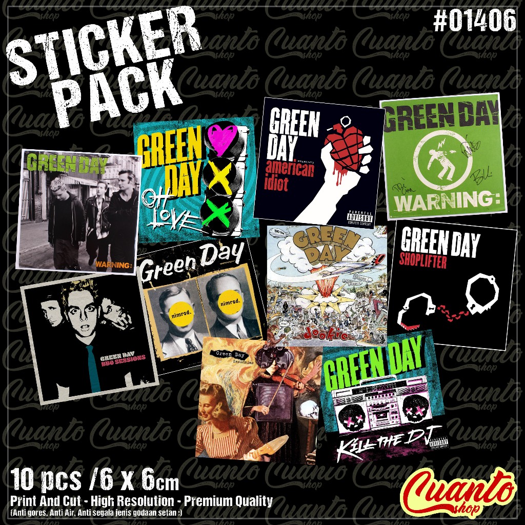 

Sticker Greenday Album Series Stiker Sticker Motor, Mobil, Hape, Tablet, Gitar, Dinding, Lemari Helm, Stiker Sticker Band Musik Rock Indie Metal Punk Rock Hardcore GrindAnti Air tidak akan lutur, Kualitas Premium