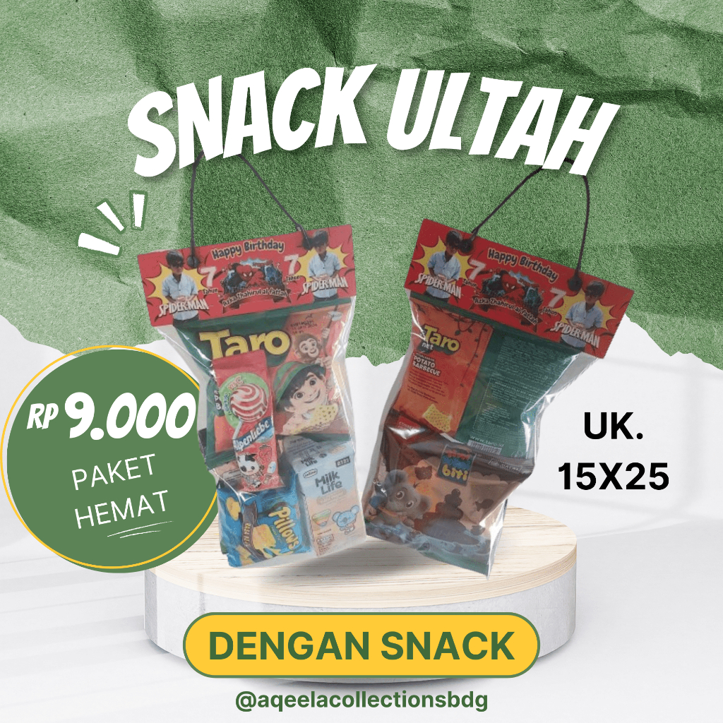 

SNACK ULTAH PAKET HEMAT + PLASTIK LABEL Rp. 9.000 (PER PACK)