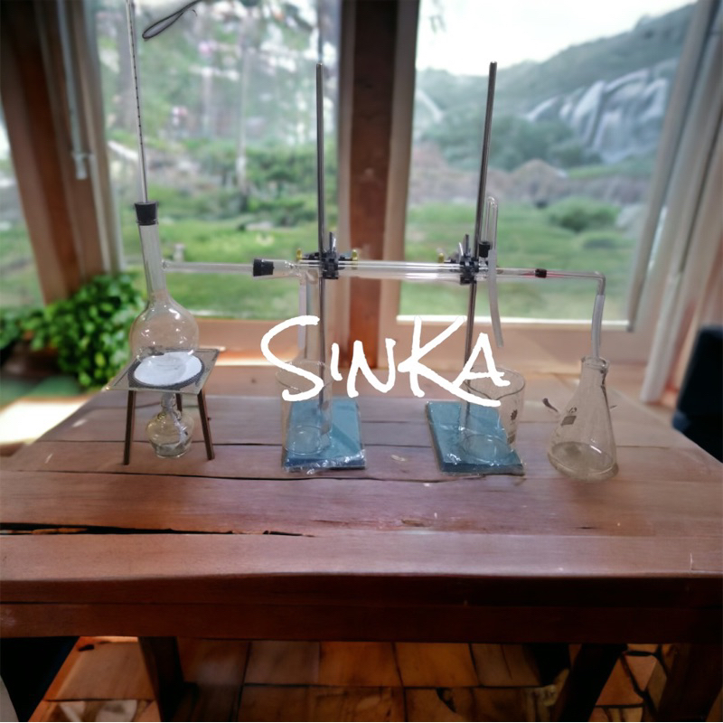 KIT SET DESTILASI SEDERHANA, SET DESTILASI LEIBIG 500ML, PERAGA PENDIDIKAN