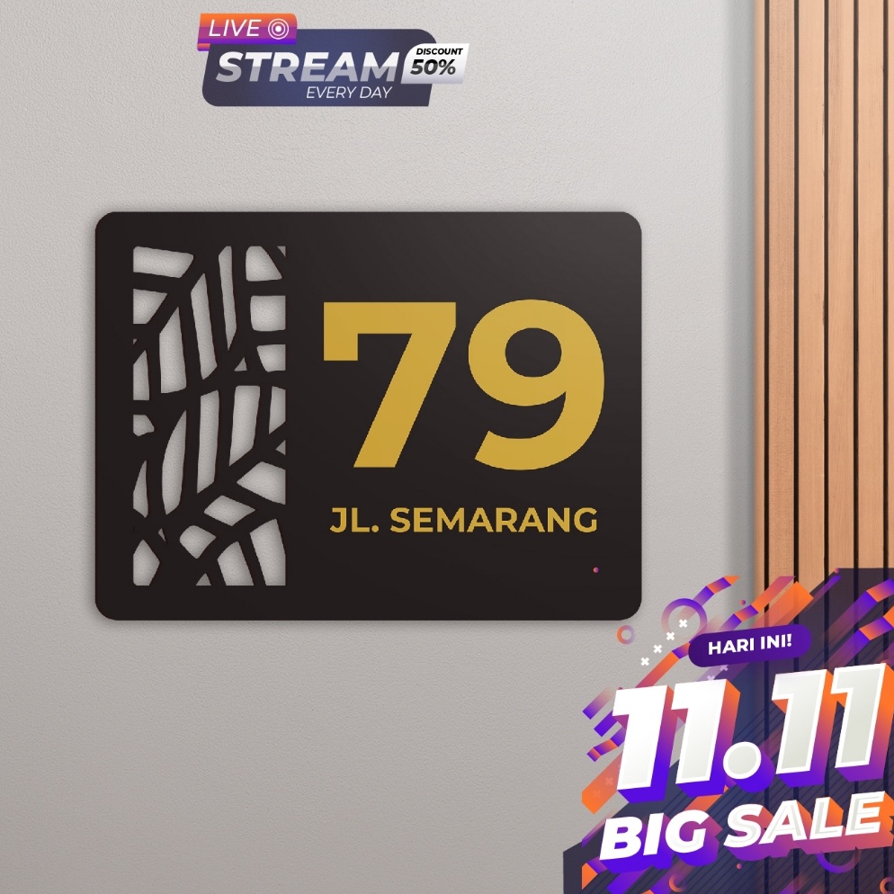 

Bestseller NOMOR RUMAH ACRYLIC PREMIUM - UKURAN 20 X 15 CM (POLA CUTTING DAUN) TAHAN SEGALA CUACA 09H