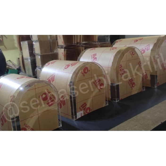 Star Seller Kotak hantaran seserahan Tutup akrilik lengkung/oval tanpa baki.