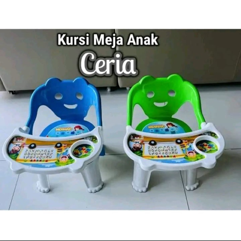 KURSI MAKAN BAYI / KURSI MEJA MAKAN ANAK PLASTIK / MEJA KURSI ANAK CERIA