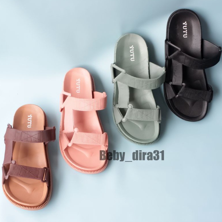 [☂M16(] Sendal Gunung Jelly Tanpa Tali Belakang el SlipOn Kekinian| Yutu 9101 [80]