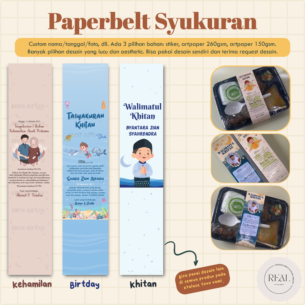 

Label Box Melingkar - Paperbelt Realistic