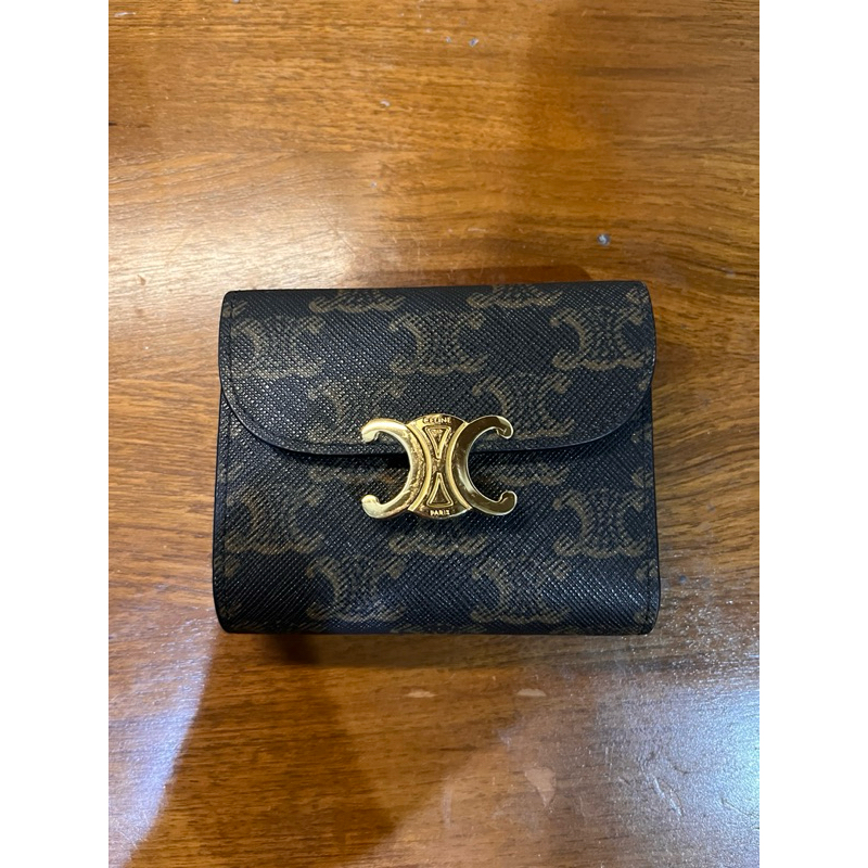 [Pre-loved] Dompet Celine Triomphe Canvas Small Wallet