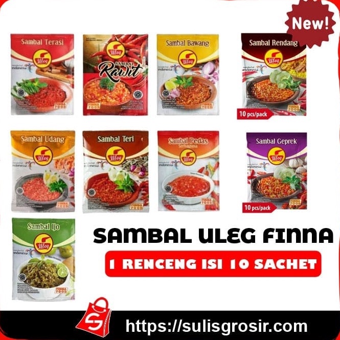 

S@l33 Sambal Uleg Finna Sachet 1 Renceng Isi 10 Sachet [306]